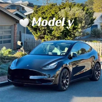 1:32 Suv Tesla Model Y Модел на колата от сплав, монолитен под налягане, метални модел автомобил, колекция от звукови и светлинни симулатори, детски играчки в подарък