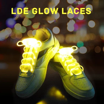 12 цвята led светкавица, светещи връзки за обувки, лента за обувки за партита, концерти и дискотеки, светещи връзки за обувки за момчета и момичета, цветни връзки за обувки