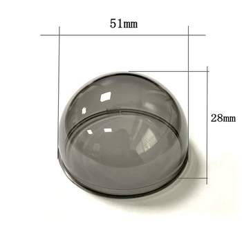 2-инчов прозрачен чайно-кафяв оригинална куполна корпус, акрилен прозрачен купол корпус камера за видеонаблюдение, прозрачен капак