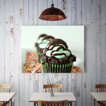 40x60 см Платно Плакати За Кифли Стенно Изкуство Торта за Десерт Храна Живопис на Картини за Ресторанта Кухня Домашен Интериор Трапезария