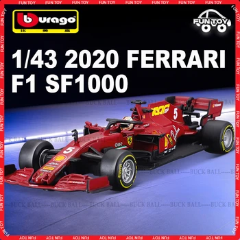 Bburago Ferrari 2022 SF1000 Racing #5 #16 Мащаб 1:43 Формула 1 Гласове под налягане Модели автомобили Collectble Leclerc F1 Car Играчки, Подаръци за деца