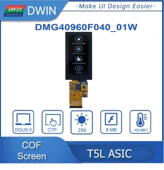 DWIN НОВ 4-инчов TFT IPS LCD модул Със структурата на СБР с резолюция 400*Сензорен дисплей 960 50 контакти DMG40960F040_01W
