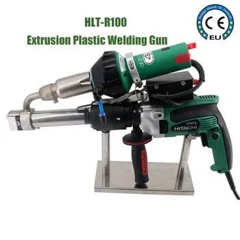 HLT-R100 Экструзионный Пластмасов Заваряване Пистолет 2000W 220V Plastic PipeTank Telding Tool За Заваряване за Екструдиране на пластмасови Листове PEPP