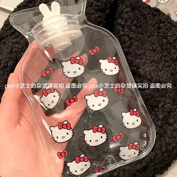 Kawaii Аниме Hello Kitty Топло за ръце Sanrioed Сладък Cartoony Чанта за топла Вода Преносим Прозрачна Чанта за топла Вода, Подарък За Рожден Ден