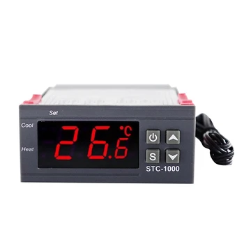 Led Дигитален температурен Регулатор, Реле Терморегулятор STC-1000 AC 110-220 В 10A За Нагревател на фризера на Хладилника