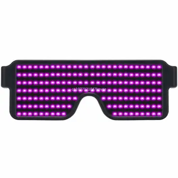 Led очила светват Динамични очила за парти на Фестивала Коледа USB Акумулаторни led Рейвовые светещи мигащи точки