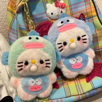 Sanrio Hangyodon Bubble Плюшени Играчки Kawaii Направи Си Сам Ръчно Изработени Творчески Раница Висулка Ключодържател За Момичета Празничен Подарък На Крайния Продукт