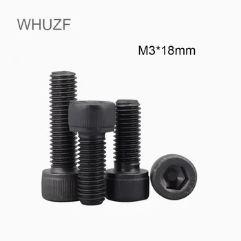 WHUZF Безплатна доставка 100 бр./лот М3 * 18 мм Шестограмен Шестигранник С шестоъгълни глави Винт с чашечной глава на Болт Марка 12,9 М3 От въглеродна стомана Дължина на винта 18 мм