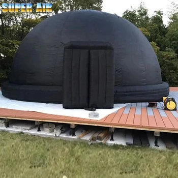Гореща продажба на открито по Поръчка на сгъваеми черна здрава прожекционната палатки за планетариум с диаметър 6 метра