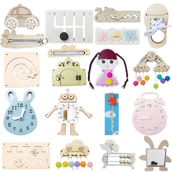 Дъска за практикуване на Монтесори материалите за diy, Сензорни играчки, части на дъската за занимания за деца, играчки за ранно развитие на детето