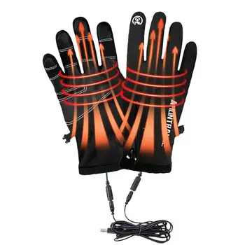 Зимните акумулаторни ръкавици, Акумулаторни USB Ръкавици, Ръкавици с топъл Непромокаеми ръкавици с пълен отопляем пръста за джогинг, каране на ски