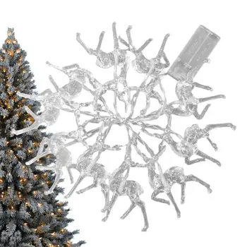 Коледен Елен Струнни инструменти с Коледни Светлини LED Петнист Елен Светлинна Линия Лосове насладете се на Коледната Атмосфера Светлинно Украса Спалня Рожден Ден