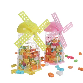 Креативната кутия за бонбони във формата на вятърна мелница, 12ШТ, пластмасов прозрачен контейнер за бонбони, сватбени аксесоари