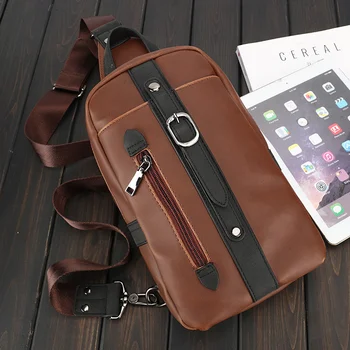 Луксозен Кожен Мъжки гърдите пакет Маркови Дизайнерски чанти 2024 г., чанта през рамо, мъжки бизнес телефон, портфейл с ключ, чанта през рамо