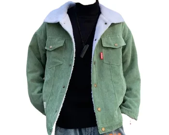 Нови мъжки есенно-зимни изолирана приталенные вельветовые якета, мъжки връхни дрехи, палто в стил хип-хоп, мъжки ежедневни яке за тийнейджъри, цветни