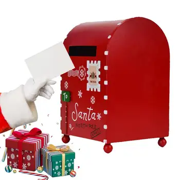Пощенска кутия с Коледна доставка Открит Градина Метална Пощенска кутия Оставя Съобщение на Пощенската кутия Креативен Коледен Декор на пощенската кутия, на Северния полюс