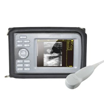 Преносим ветеринарен ултразвуков апарат Цифров Ръчен Ветеринарен ултразвуков скенер с мини-изпъкнала сензор 6,5 Mhz