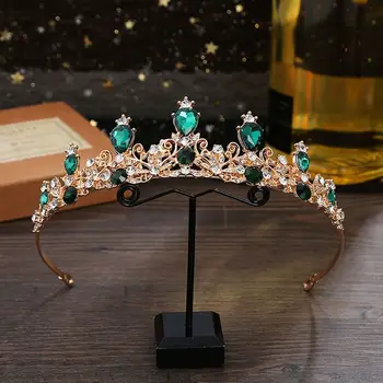Принцеса, Кристални диадеми и корони, превръзка на главата, Короната, за бала, за момичета, Аксесоари за сватбени партита, украси за коса