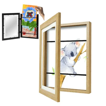 Рамка за креативността формат A4 8,5x11 инча, Магнитна Предната Отворена Замяна детска рамка за снимка, рисунка, показване на картини