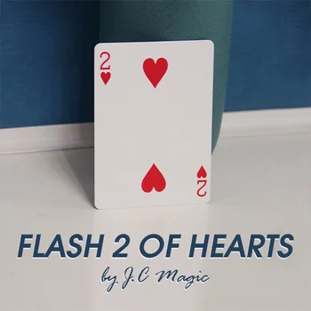 Светкавица 2 Сърца от J. C Magic Tricks 2 Сърце, появяващи Се върху Празна карта на Магия в Близък план Улица Илюзии, Трикове Ментализм Подпори