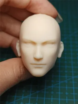 Скульптурная модел на главата на красивия човек в мащаб 1/6 за 12-инчов къдрава куклен театър, упражнения за раскрашиванию