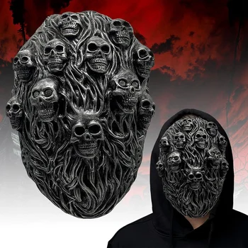 Страшен череп, маска на призрак, эмульсионная маска, маска на скелет в стил steampunk на Хелоуин, страховито латексови маски за лице