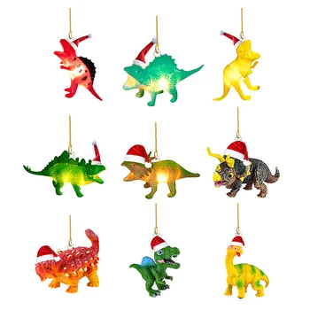 Творческа украса за дома под формата на динозавър, украса за Коледната елха, подаръци за деца, украса за дома