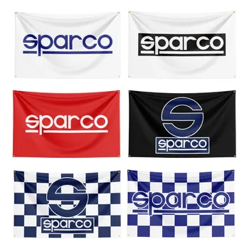 Флаг SPARCO размер 3x5 фута, банер на клуба състезания с дигитален печат от полиестер, декорация знамена, банери, банер хартата