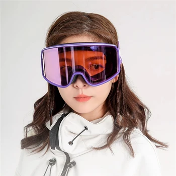 Цветни леки ски очила с двойни слоеве лещи, фарове за мъгла, Голяма ски маска, Очила за ски, мъжки слънчеви Очила за каране на сноуборд, Зимни очила