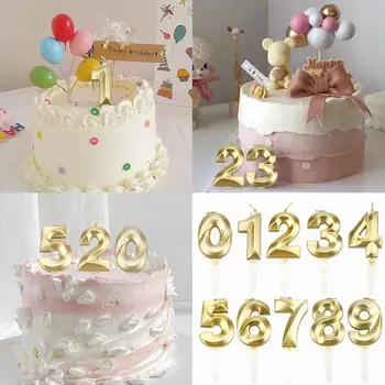 Цифров свещ с номер 0-9, свещ за книга на торта за рожден ден, свещ за детски рожден ден, свещ за сватбената торта, свещ за украса на тортата в полза на клиента