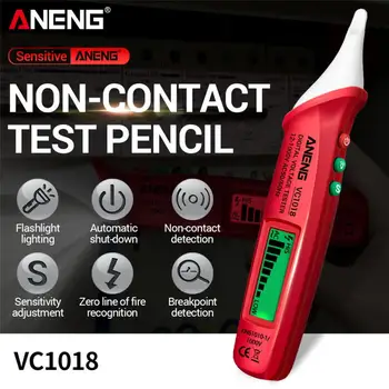 Червена лазерна тест писалка VC1019 Детектор за напрежение глас излъчване 12-1000 В Волта Ток Безконтактен дръжка Електрически тестометр